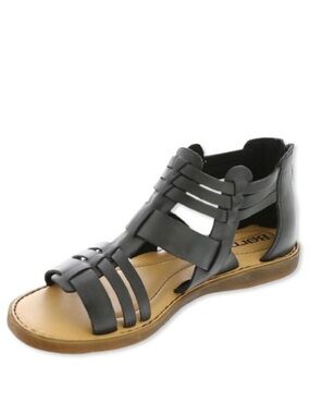 Born Harmel Black Leather Multi-Strap Boho Gladiator Sandals SZ 9